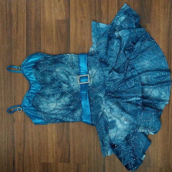 Weissman Other - Weissman girls teal sparkle dance outfit size L